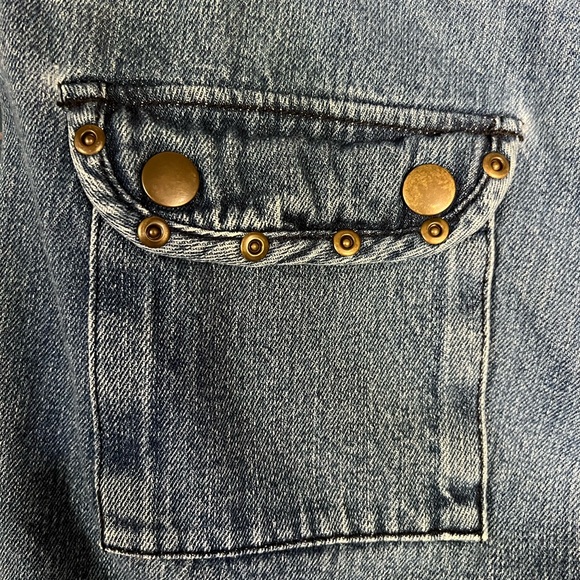 VENUS Navy Embroidered Flare Jeans - Picture 4 of 9